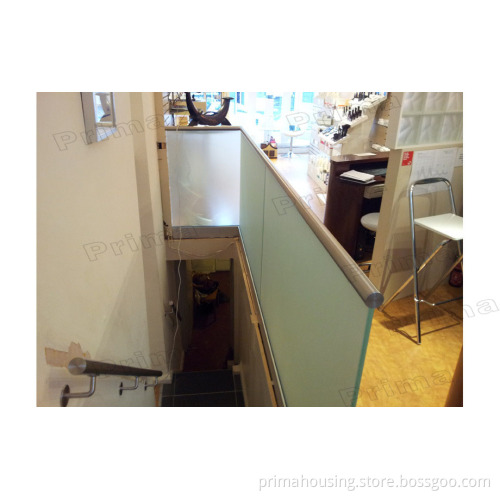 Interior Staircase Glass Railing Stairwell Aluminum Glass Railing for Sell